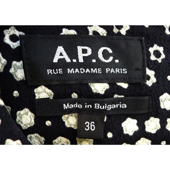 A.P.C. Marguerite Belted Floral Print Midi Dress SSENSE Garmentory 36 S $595 - Picture 4 of 16